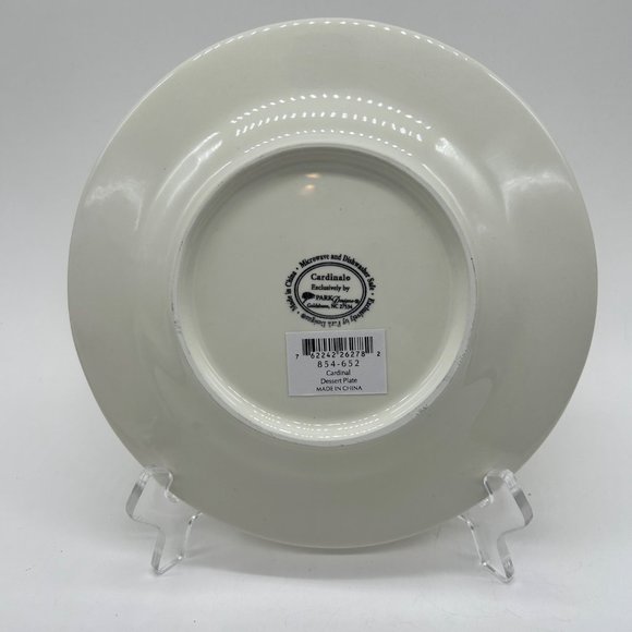 Park Designs Cardinal Salad Dessert Plate 8 3/8" Carindal on Pine Tree Branch - Picture 3 of 5
